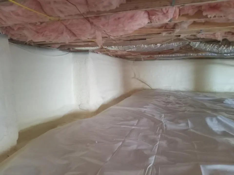 Crawl space encapsulation with closed-cell spray foam for Spray Foam Roofing in Cockeysville